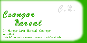 csongor marsal business card